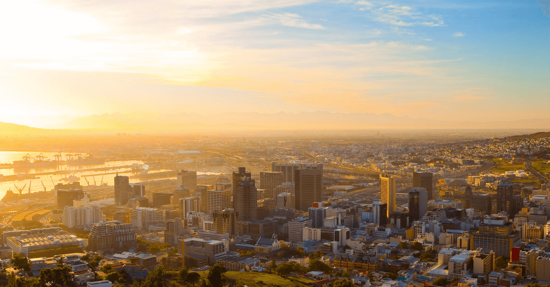 Cape Town African Sunrise City Landscape