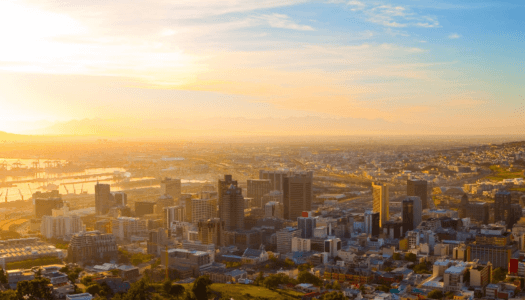Cape Town African Sunrise City Landscape